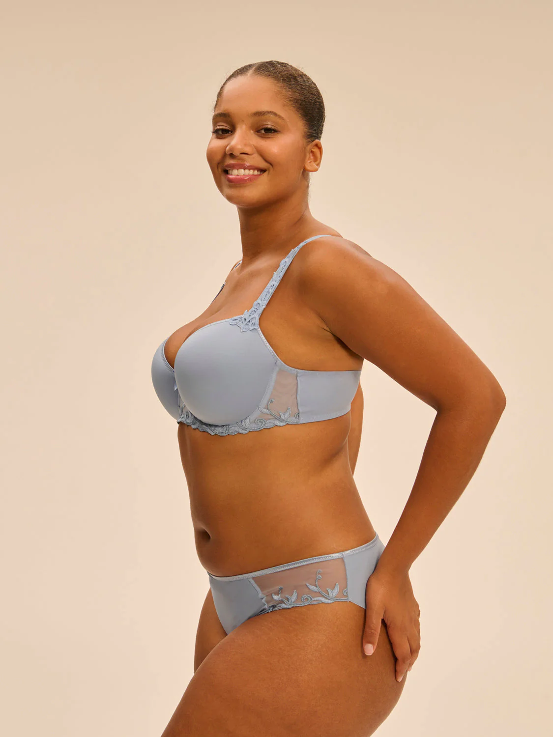 Squared neckline spacer bra - Dream Blue - Image 10