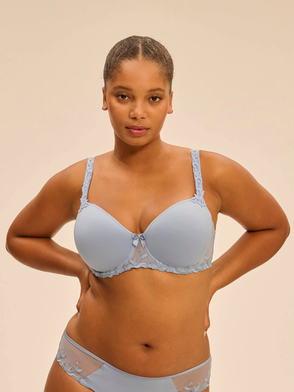 Squared neckline spacer bra - Dream Blue - Image 8