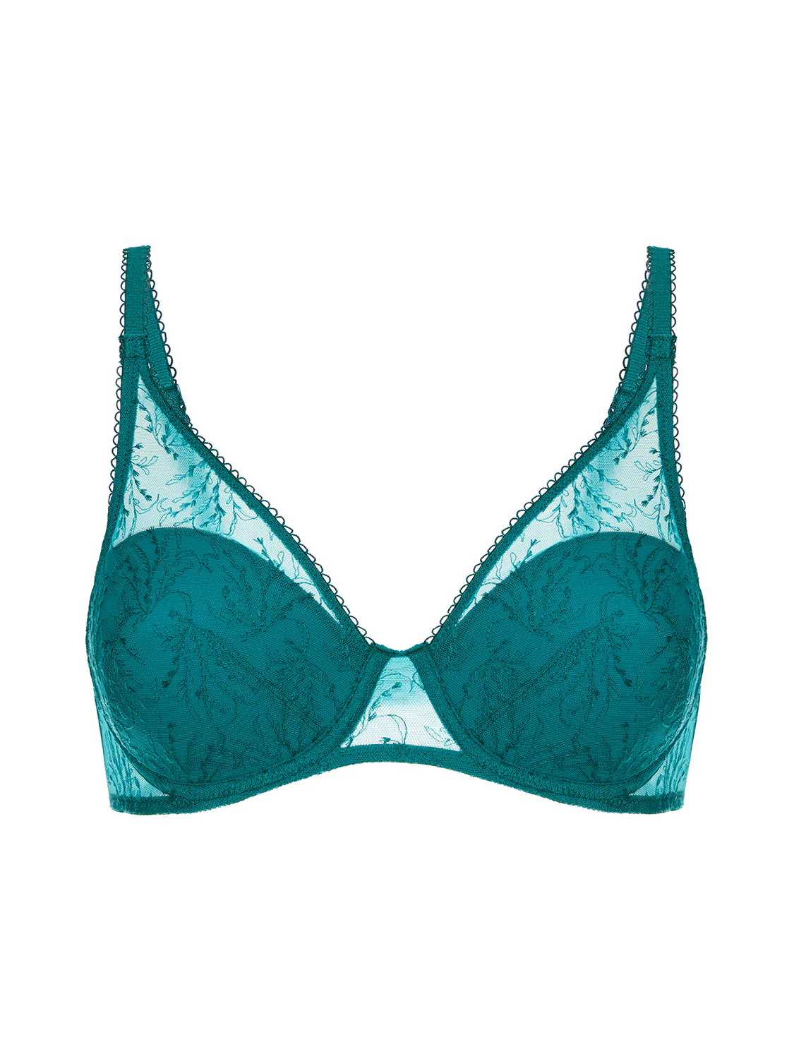 Squared neckline spacer bra - Emerald green - Image 6