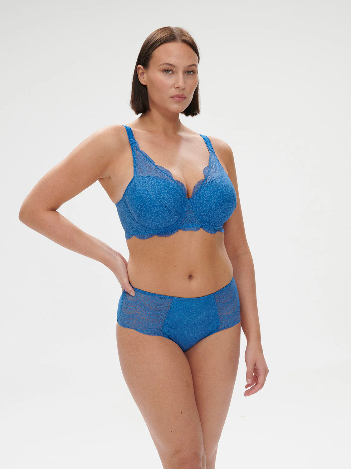 Squared neckline spacer bra - Myosotis Blue - Image 11