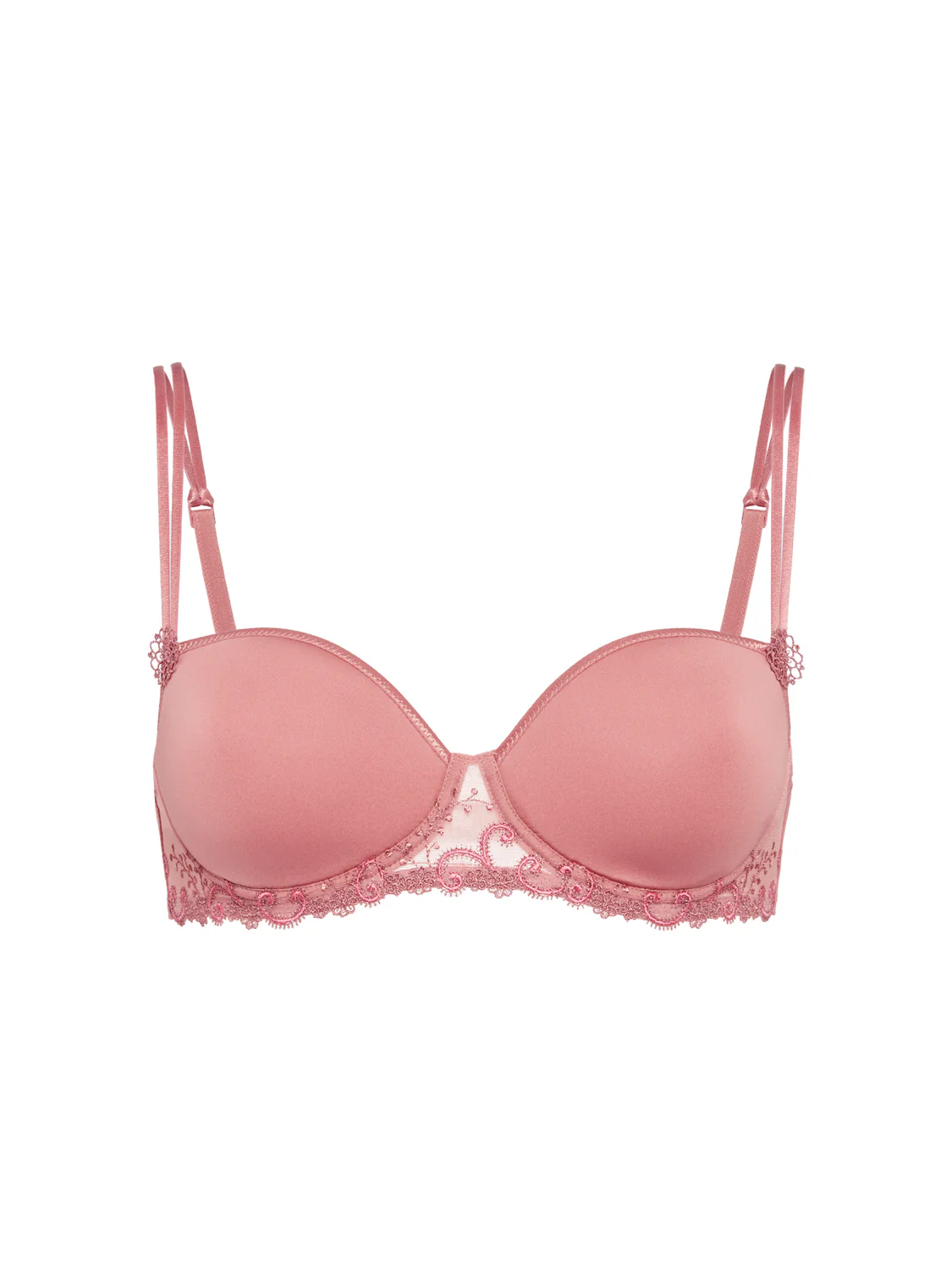 Squared neckline spacer bra - Smokey Pink - Image 12