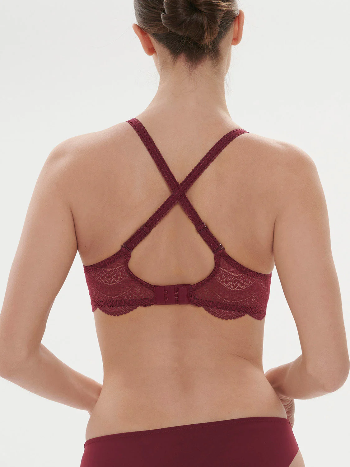 Squared neckline spacer bra - Spinel Red - Image 4