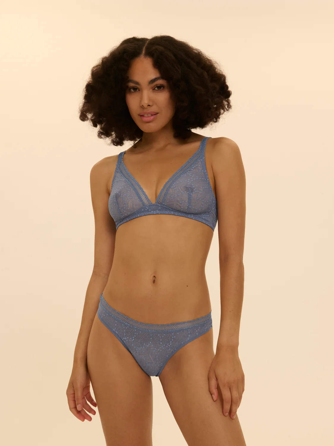 Structured wireless bra - Chambray Blue - Image 4