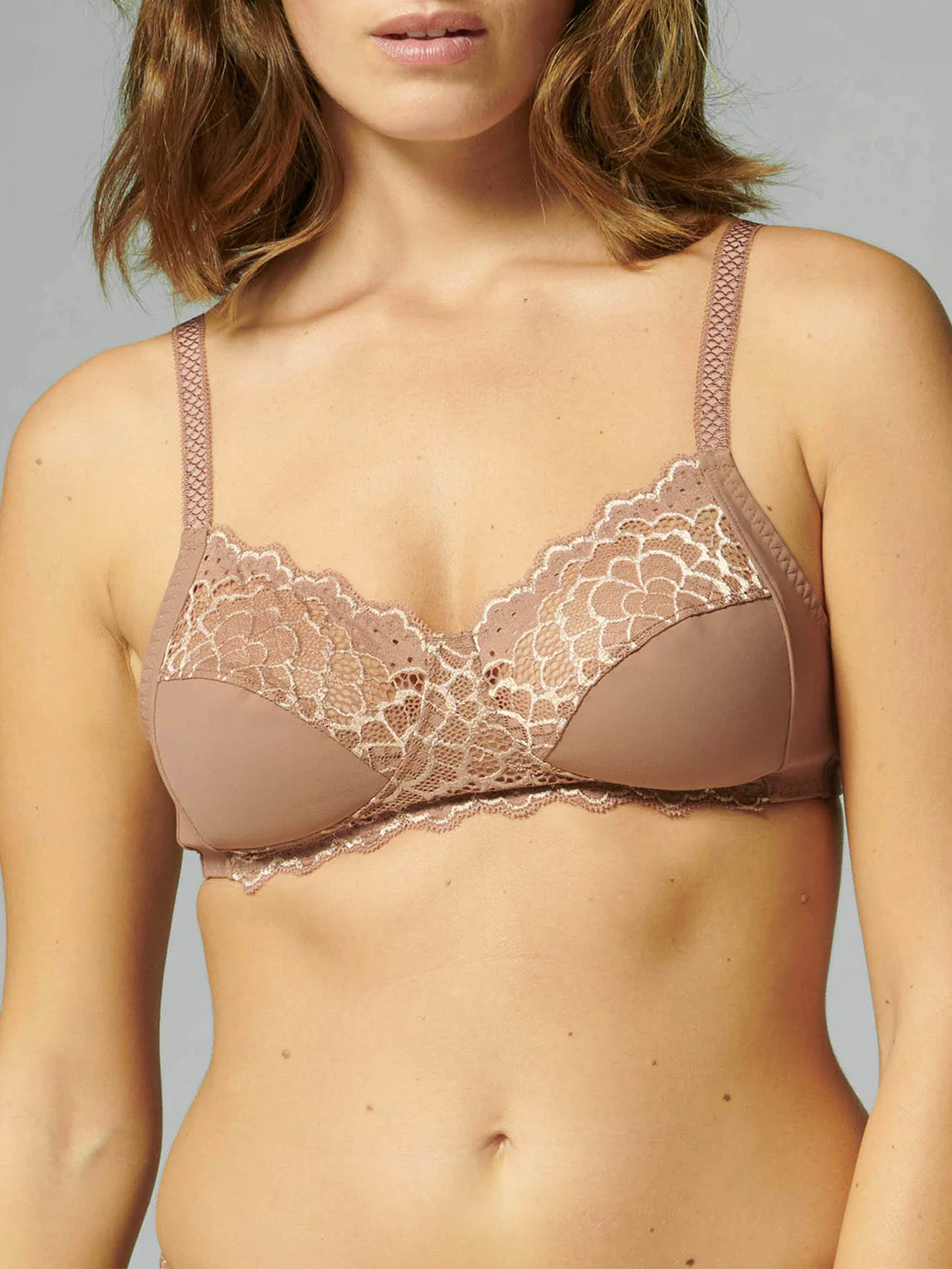 Structured wireless bra - Coco brown - Image 3