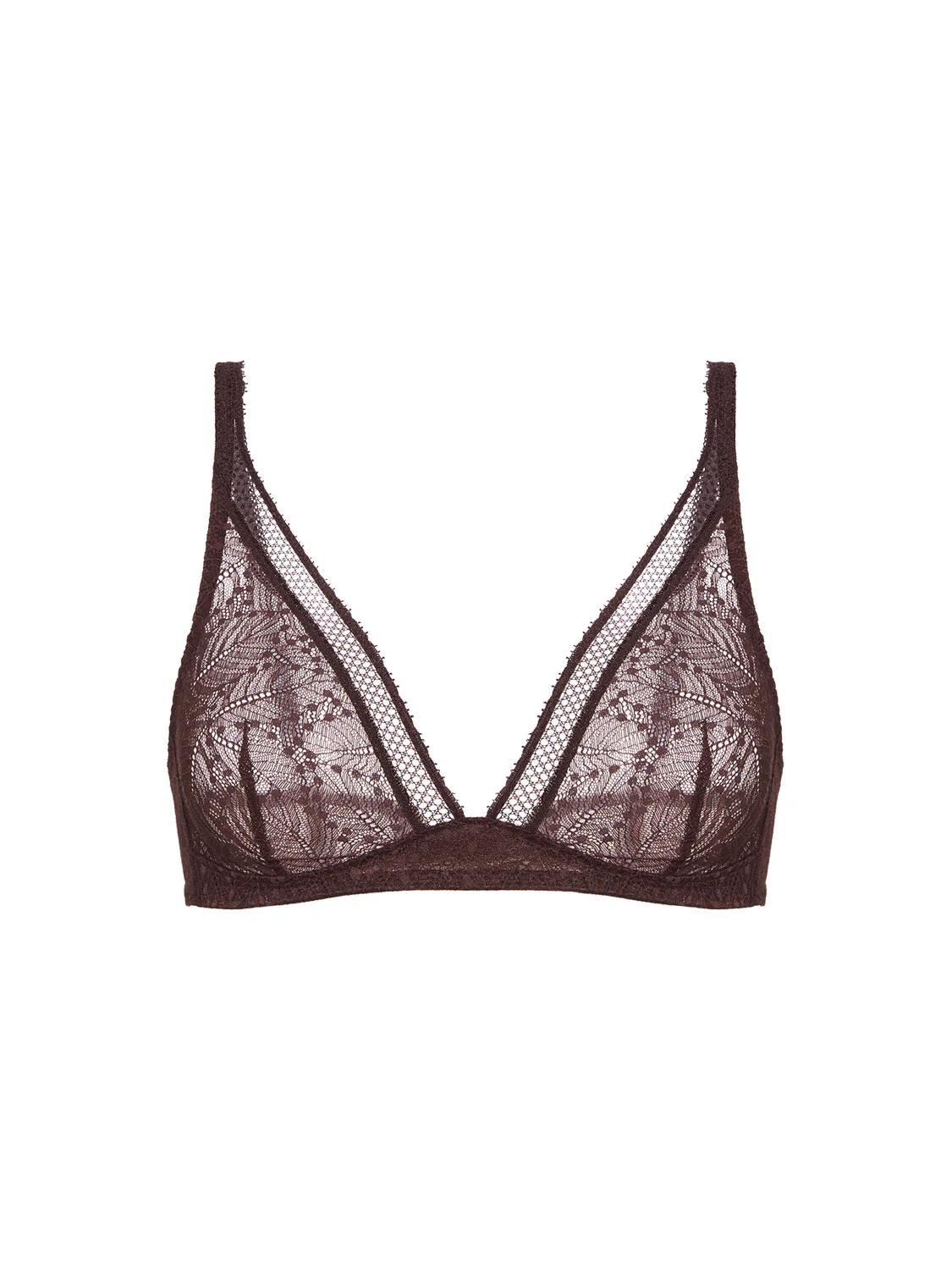 Structured wireless bra - Dark Brown - Image 13
