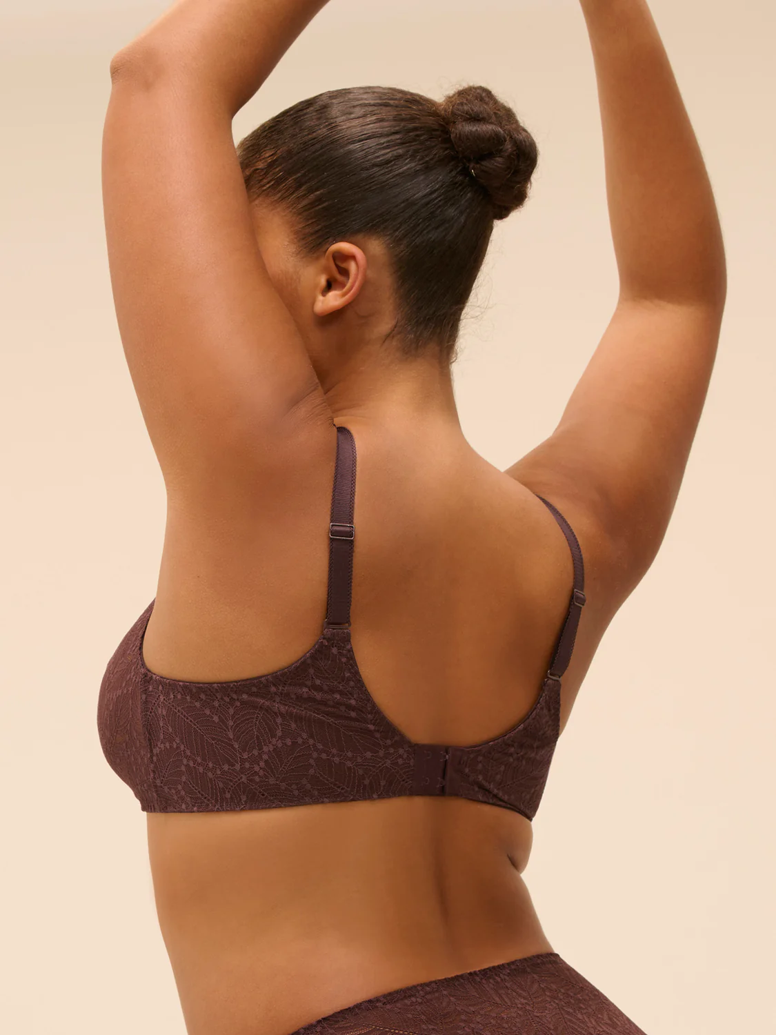 Structured wireless bra - Dark Brown - Image 9