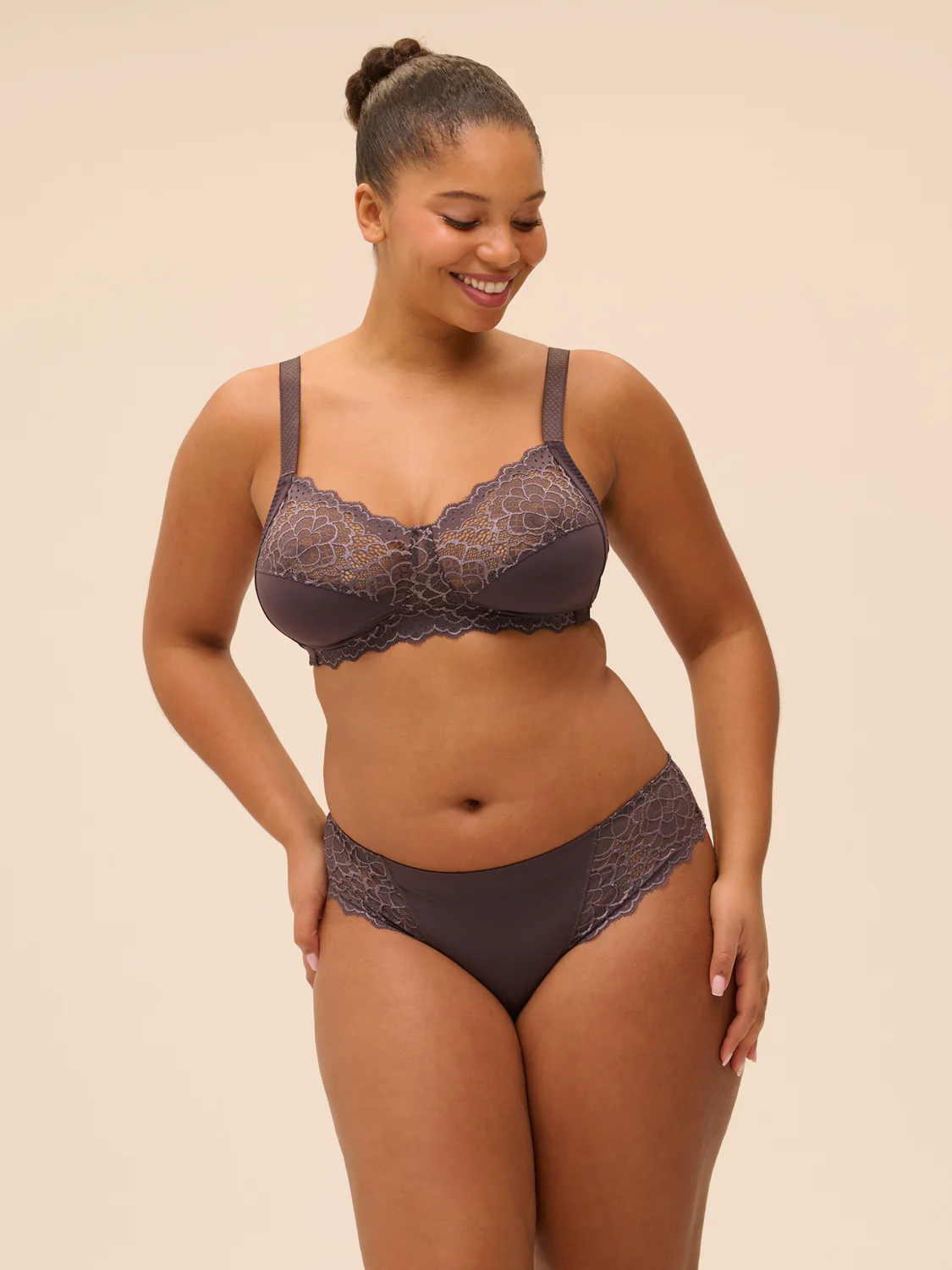 Structured wireless bra - Graphite Grey - Image 10