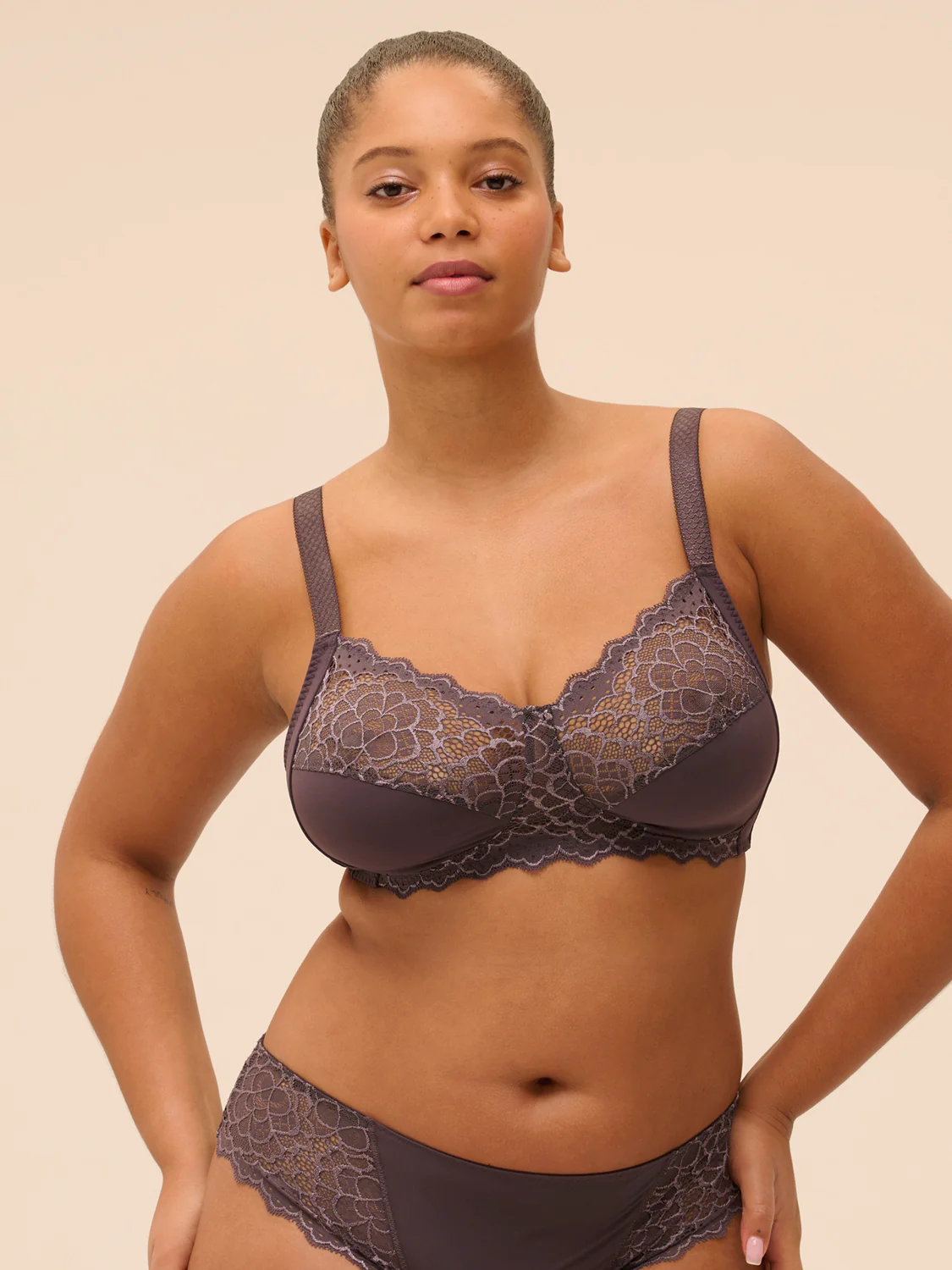 Structured wireless bra - Graphite Grey - Image 7