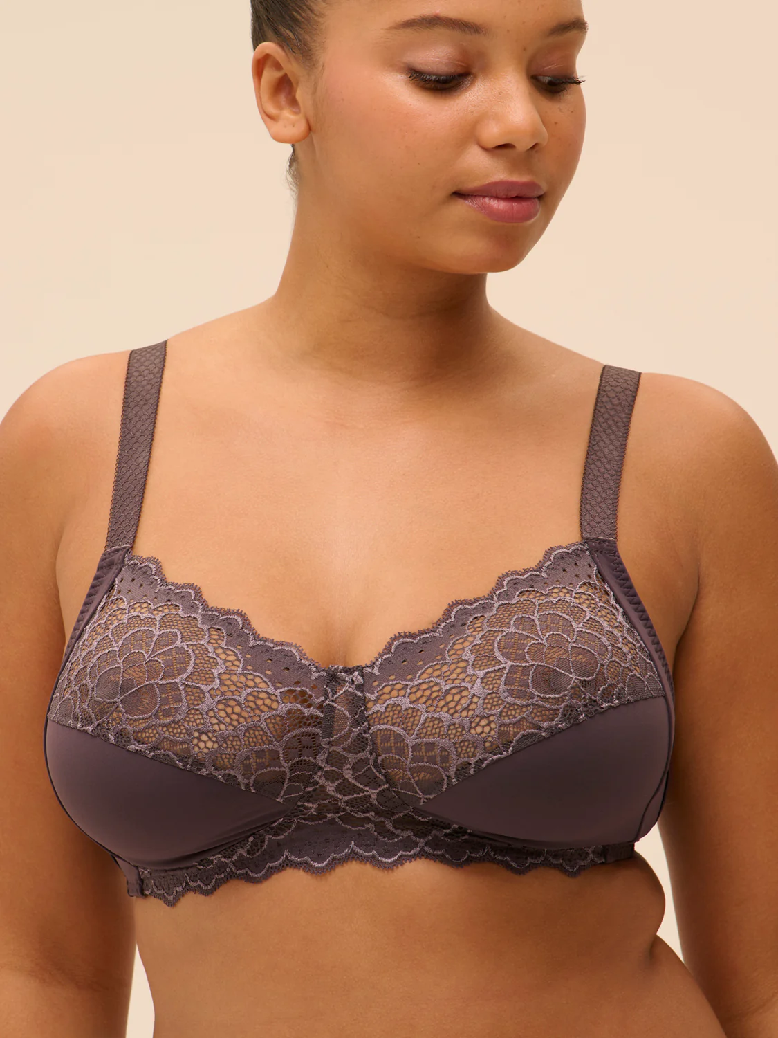 Structured wireless bra - Graphite Grey - Image 8