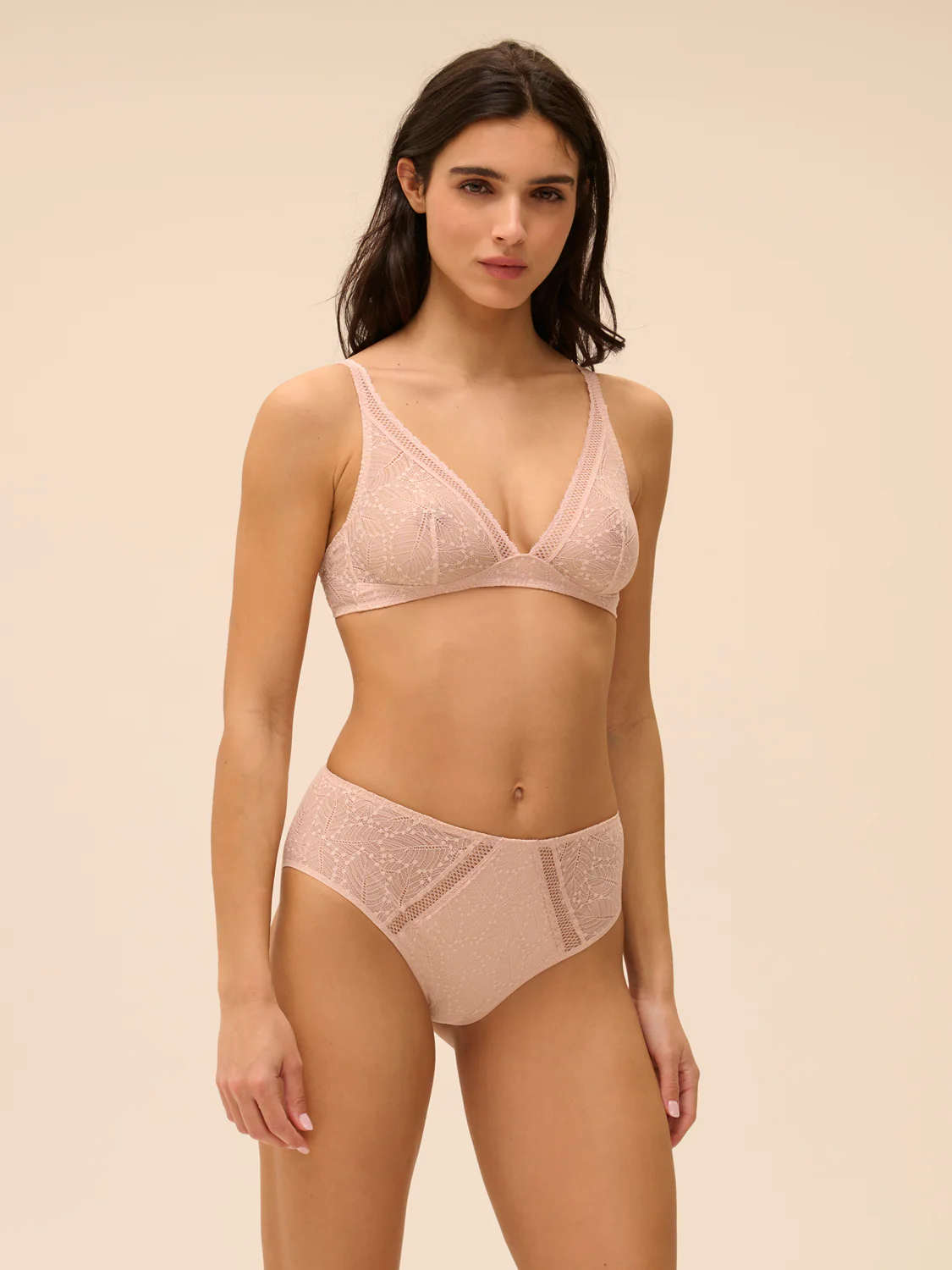 Structured wireless bra - Pinky Sand - Image 3