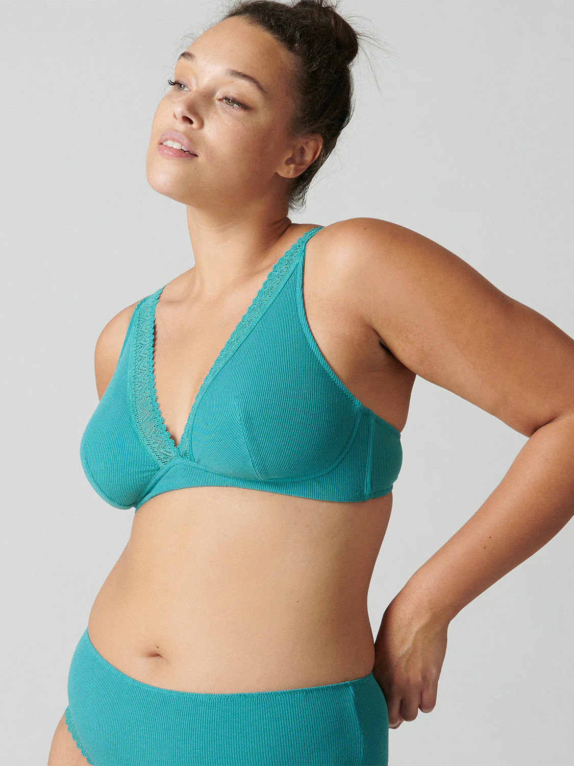 Structured wireless bra - Saline Blue - Image 8