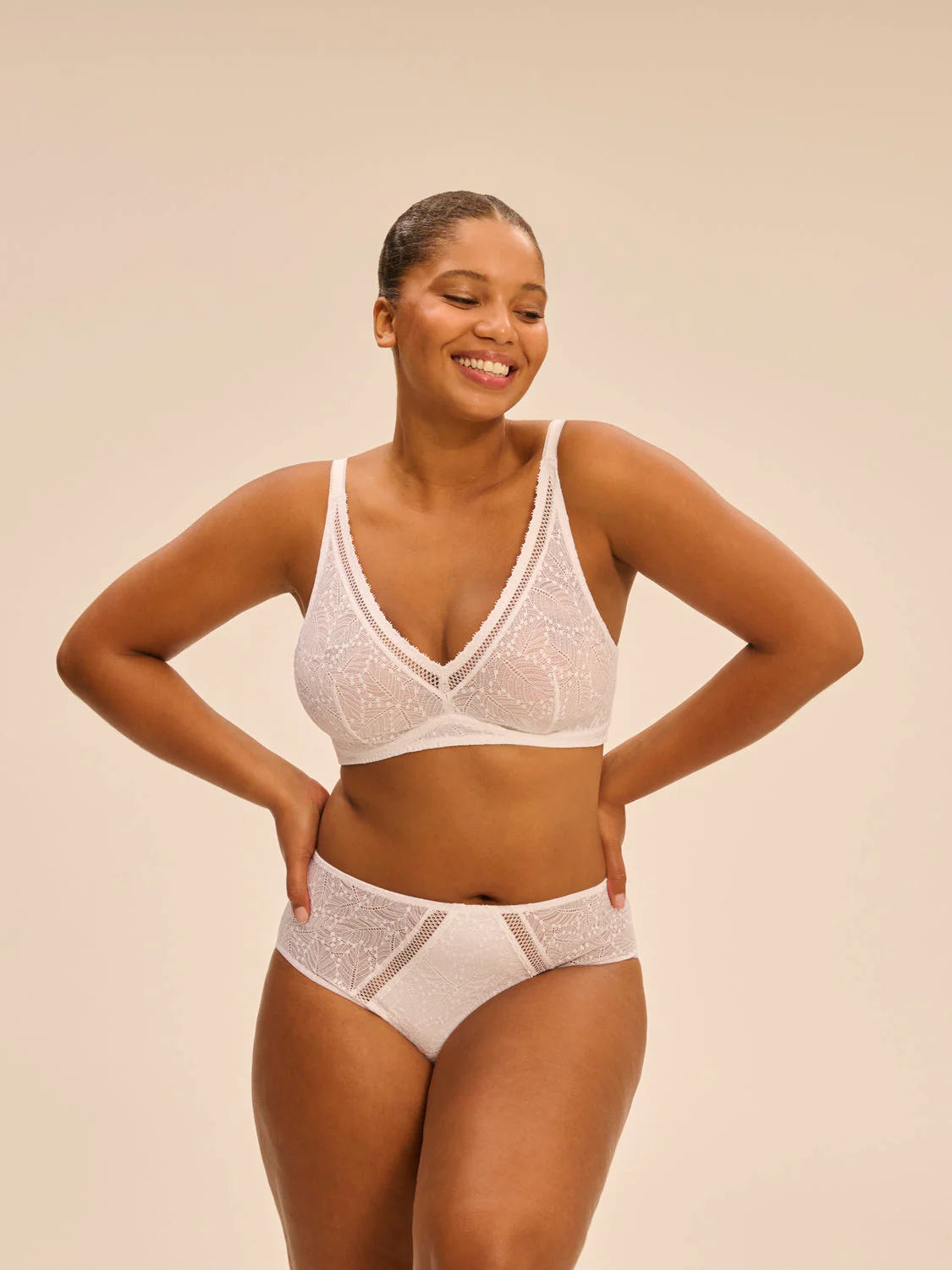 Structured wireless bra - White - Image 10