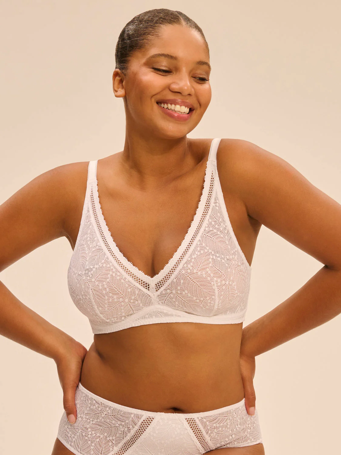 Structured wireless bra - White - Image 7