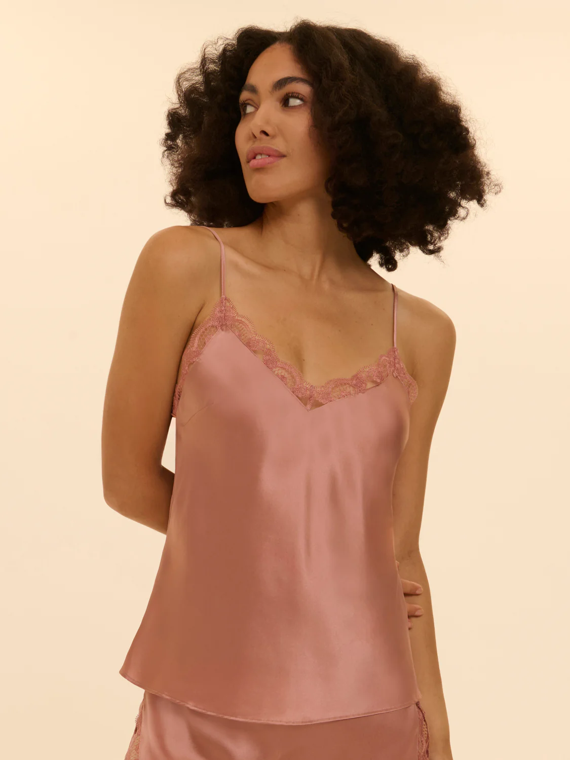 Top with embroidery - Smokey Pink - Image 4
