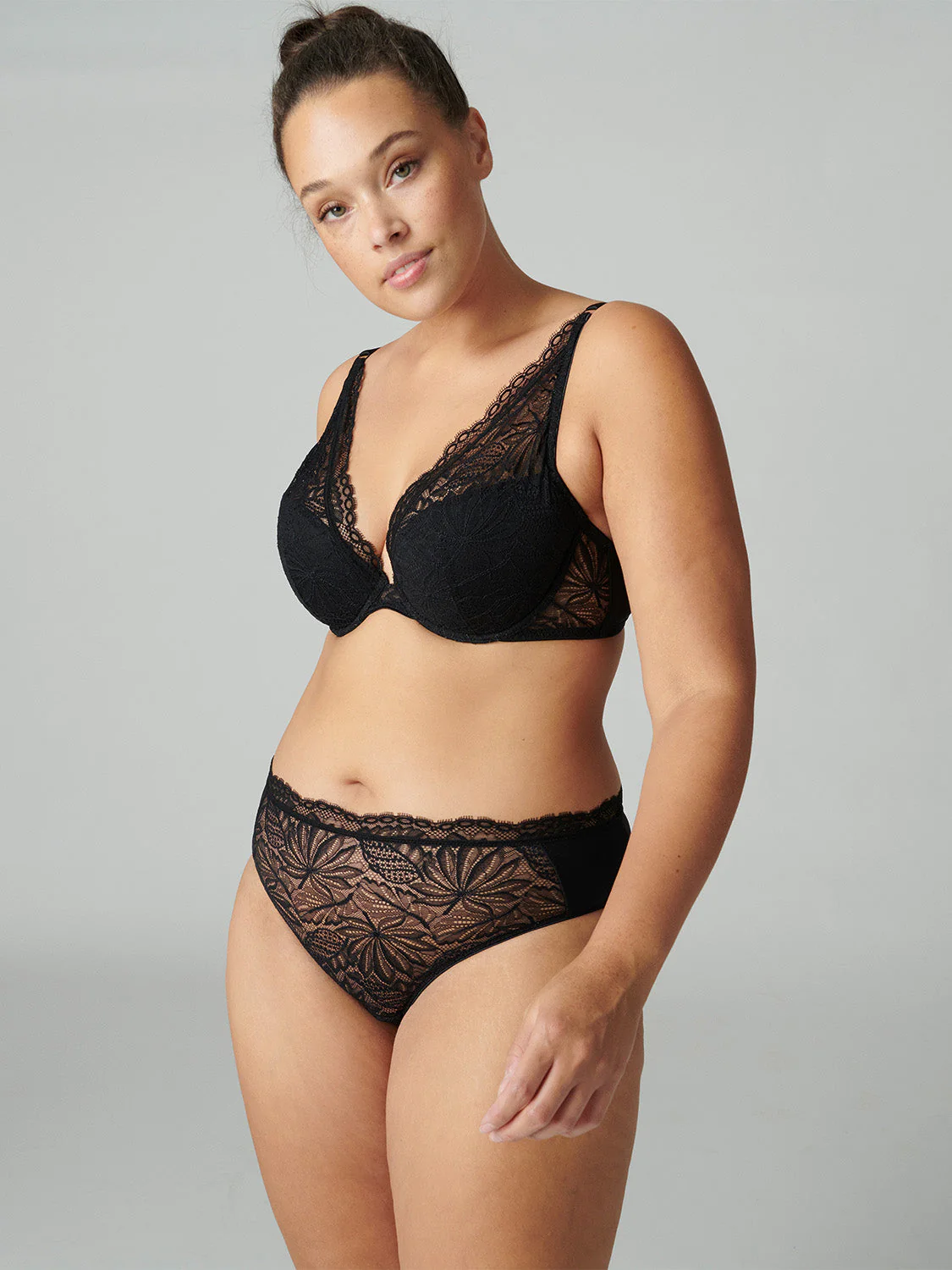 Triangle push-up bra - Black - Image 7