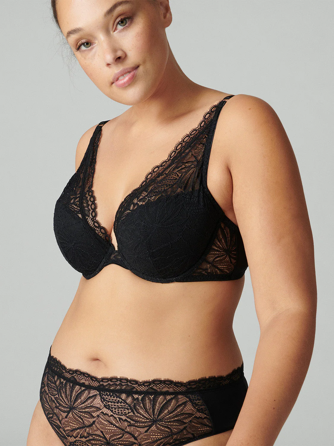 Triangle push-up bra - Black - Image 8