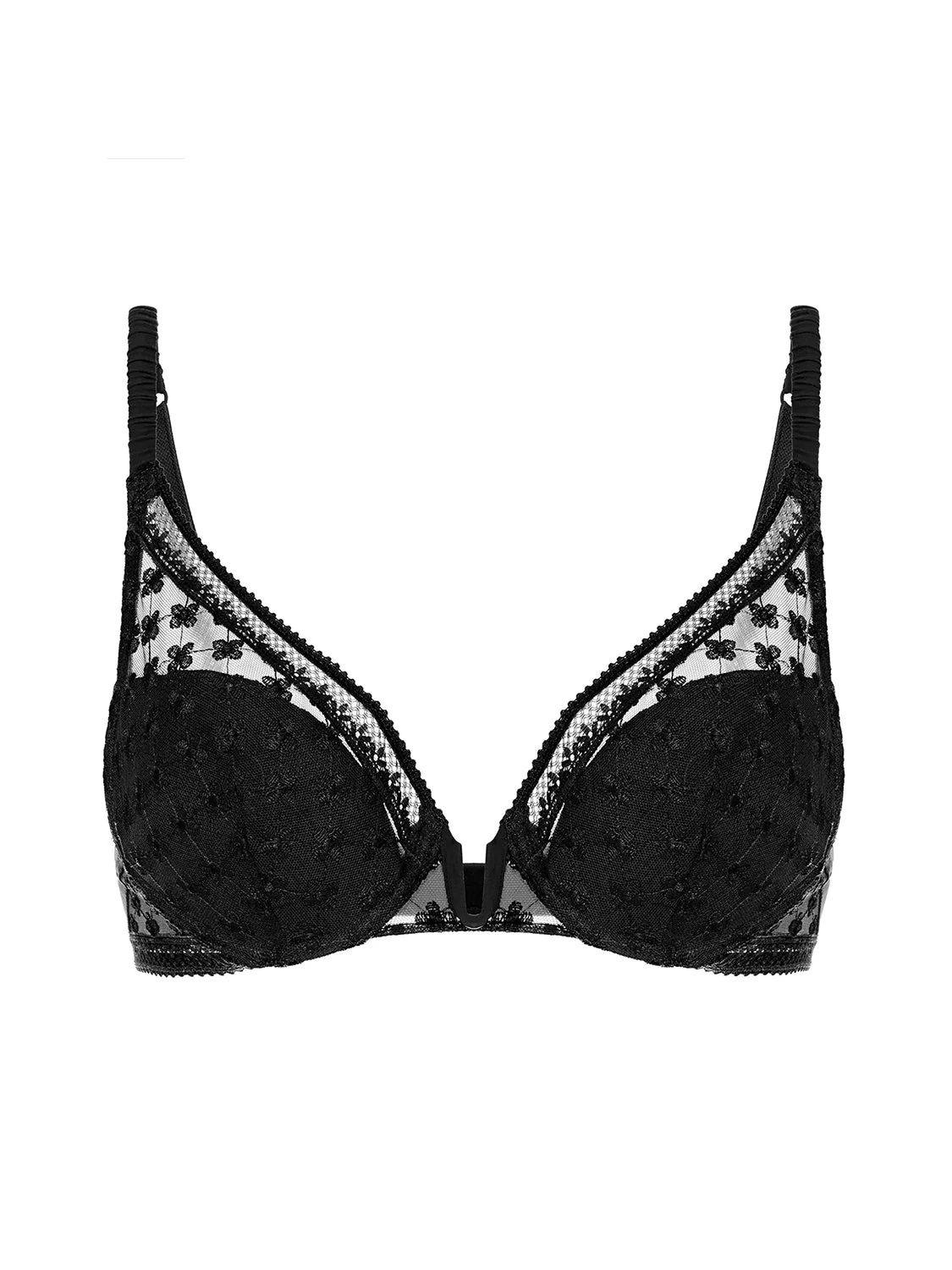 Triangle push-up bra - Black - Image 11