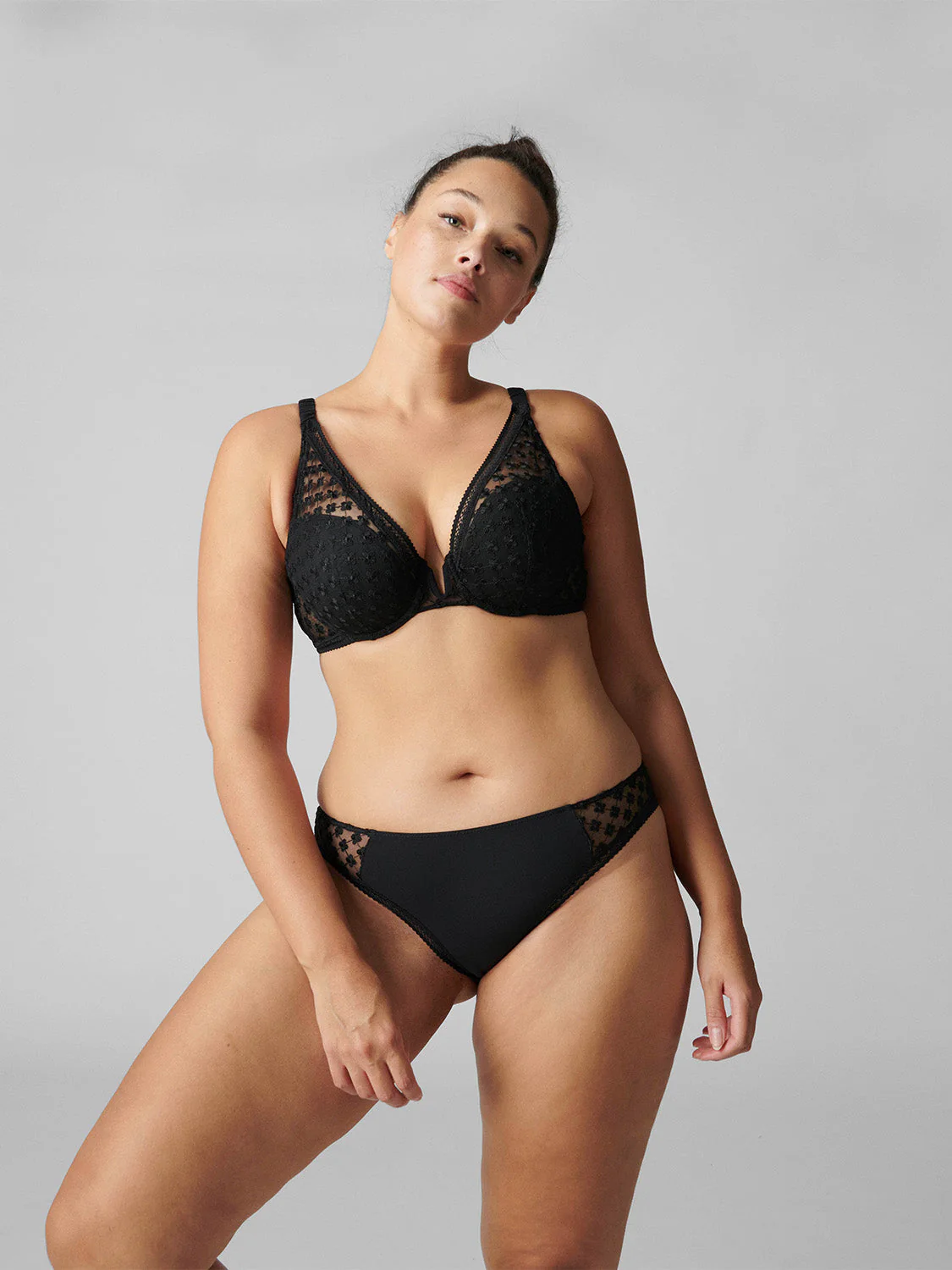Triangle push-up bra - Black - Image 6