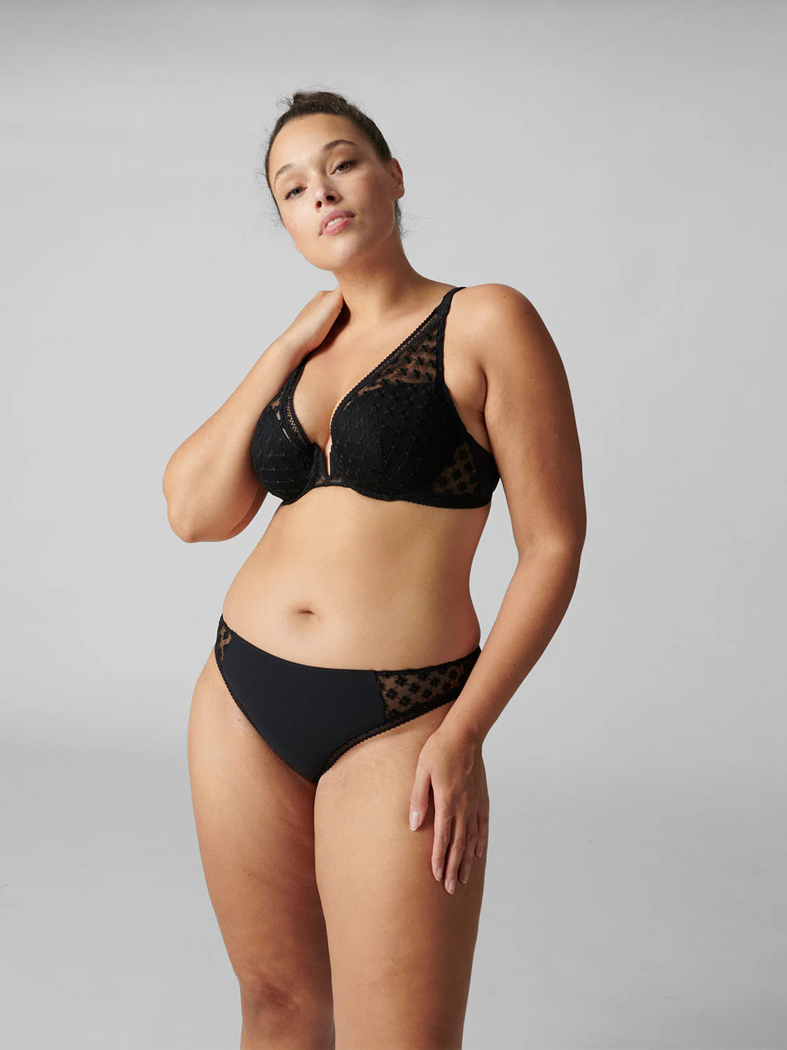 Triangle push-up bra - Black - Image 7