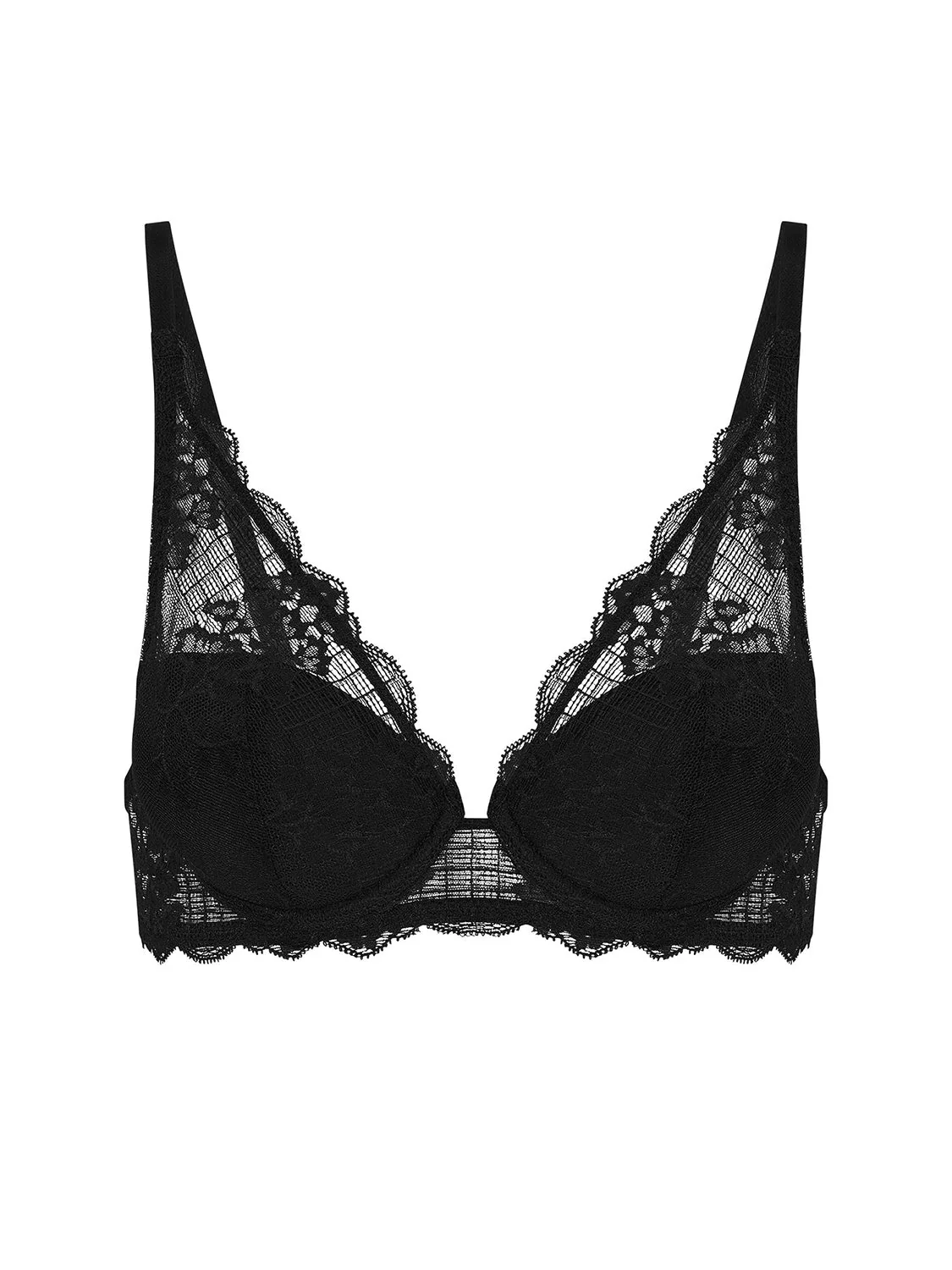 Triangle push-up bra - Black - Image 11