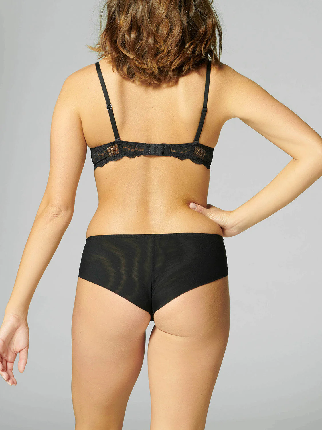 Triangle push-up bra - Black - Image 4