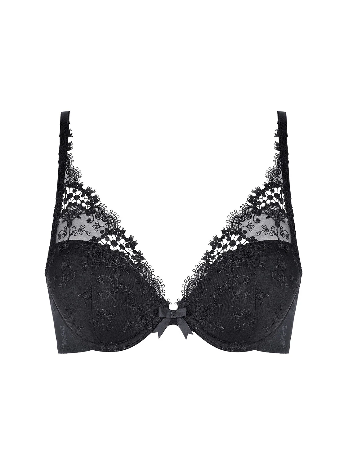 Triangle push-up bra - Black - Image 7