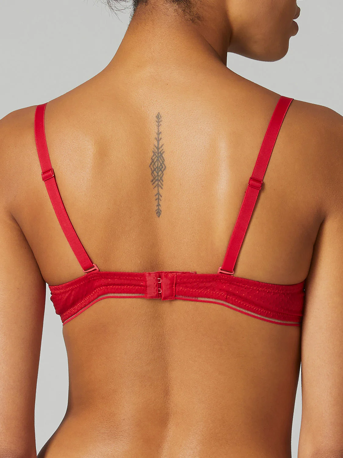 Triangle push-up bra - Opera Red - Image 5