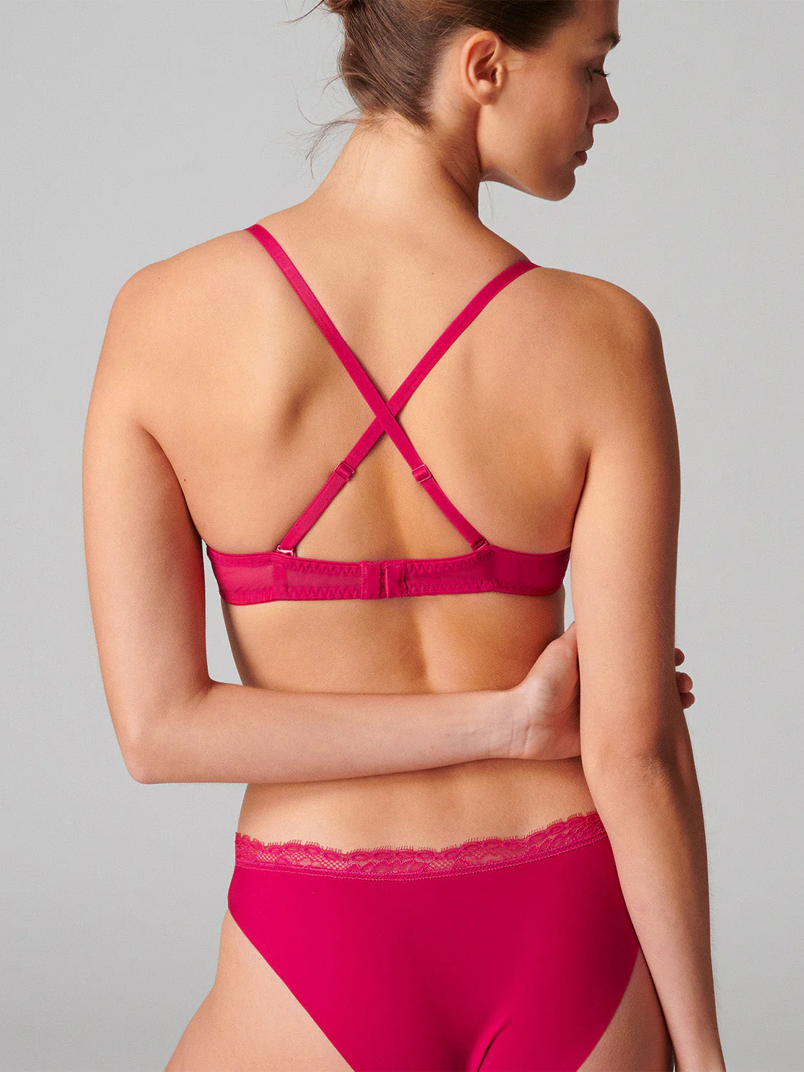 Triangle push-up bra - Raspberry - Image 7