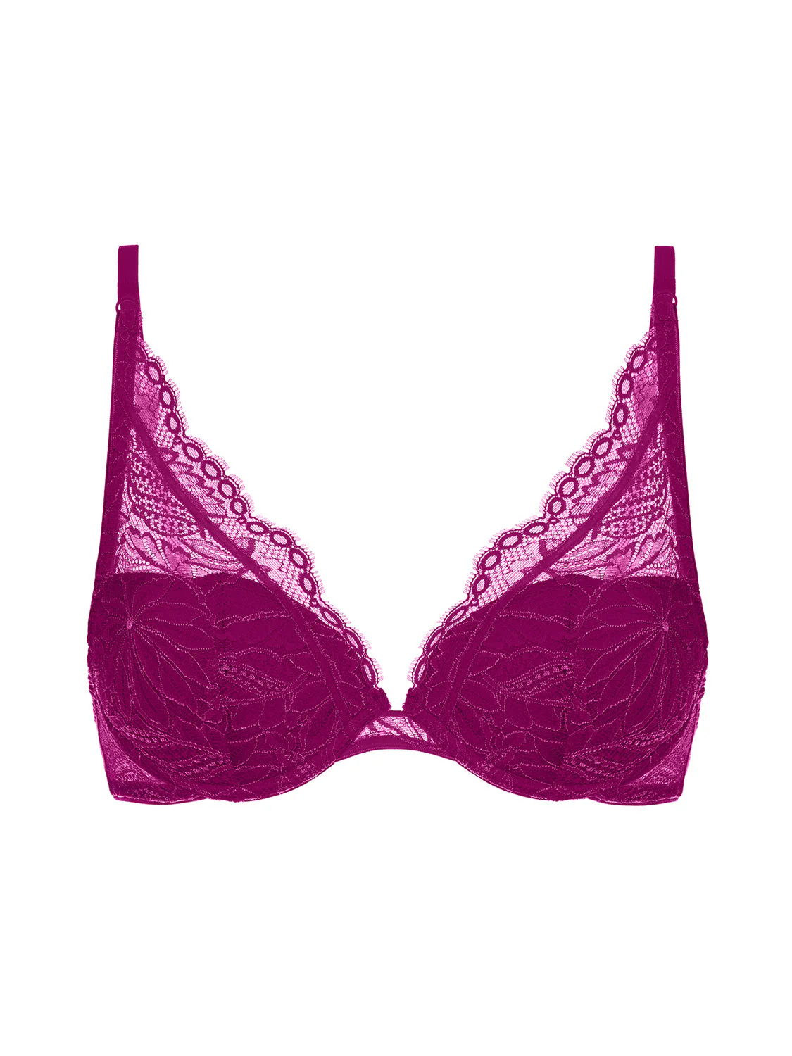 Triangle push-up bra - Raspberry - Image 8