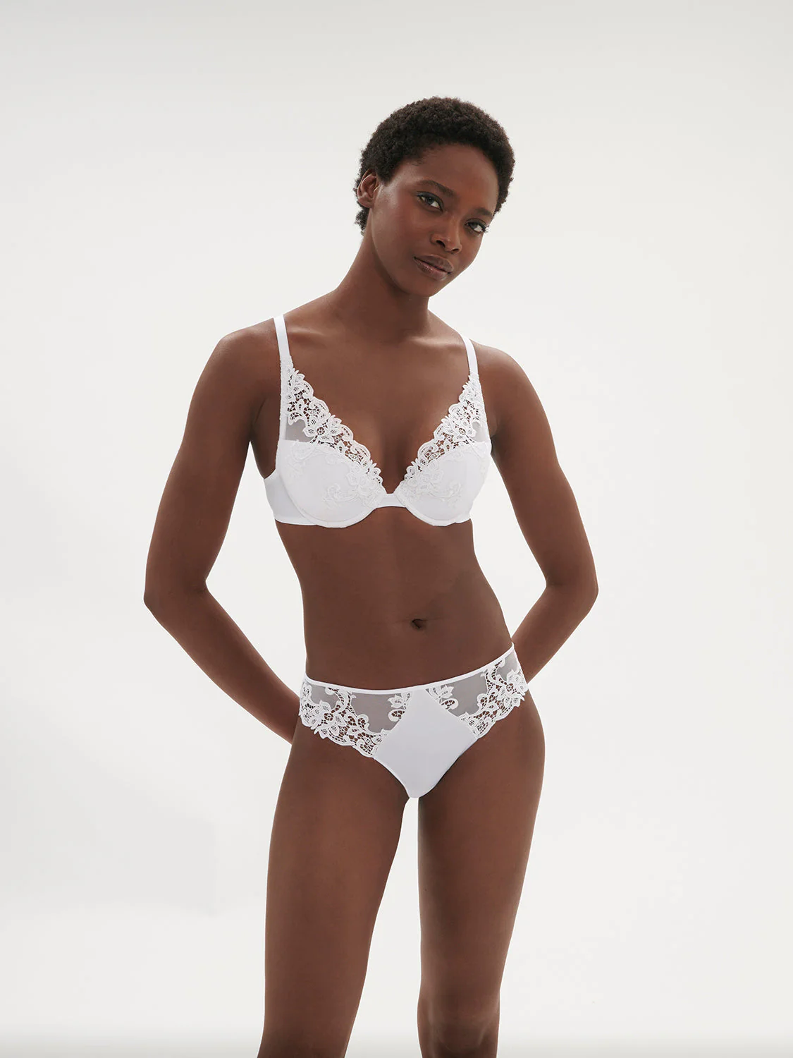 Triangle push-up bra - White - Image 5
