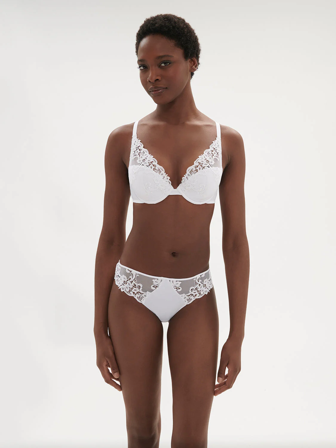Triangle push-up bra - White - Image 6