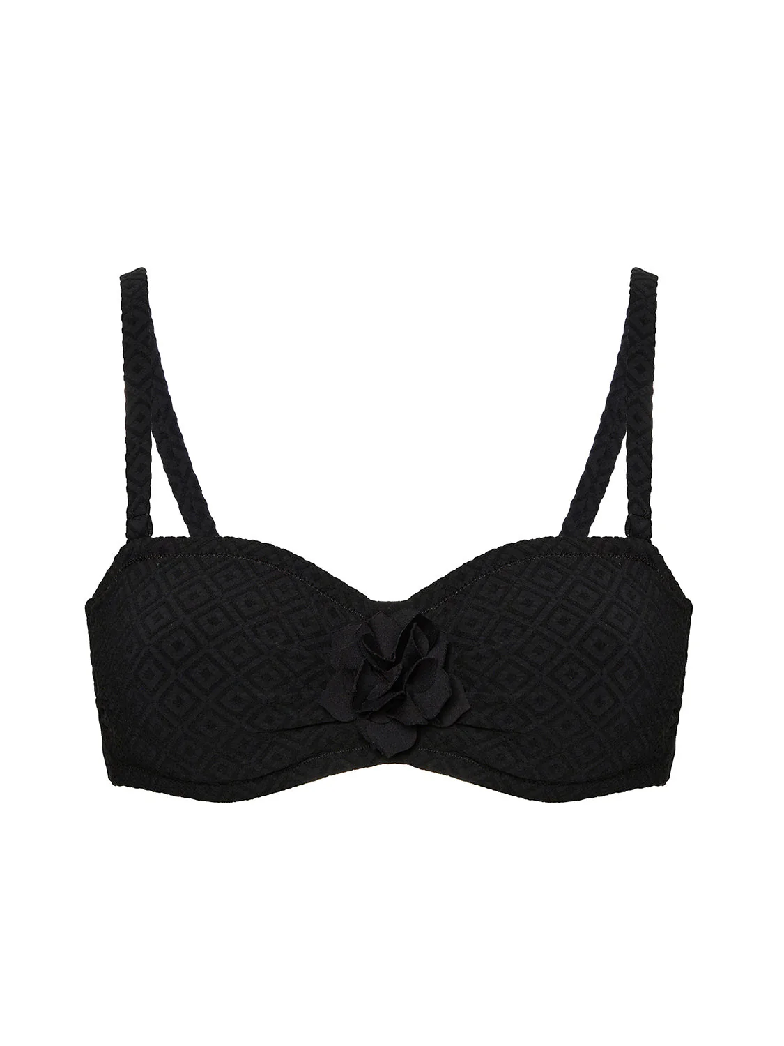 Underwired bandeau bikini top - Black - Image 15