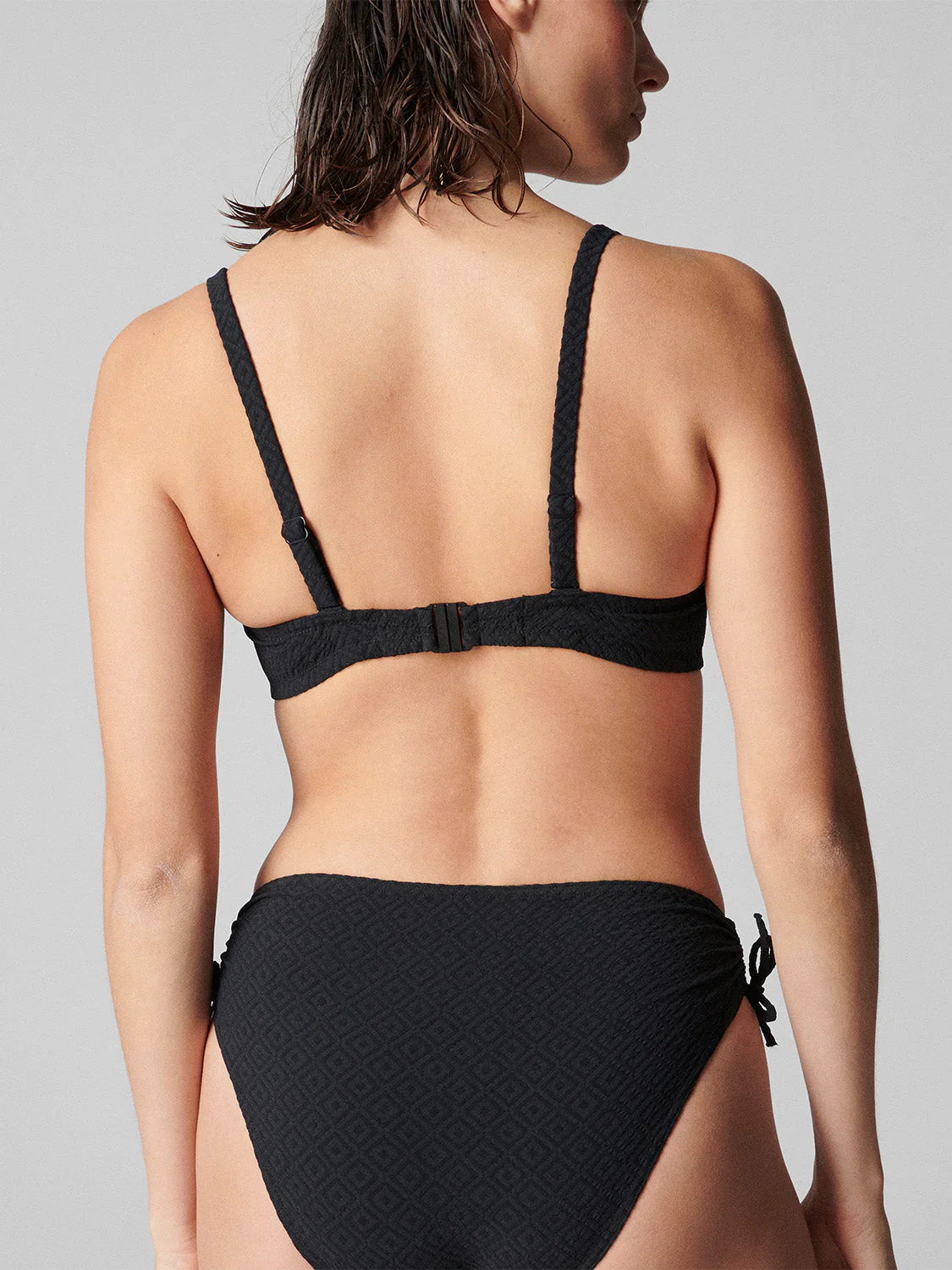 Underwired bandeau bikini top - Black - Image 5