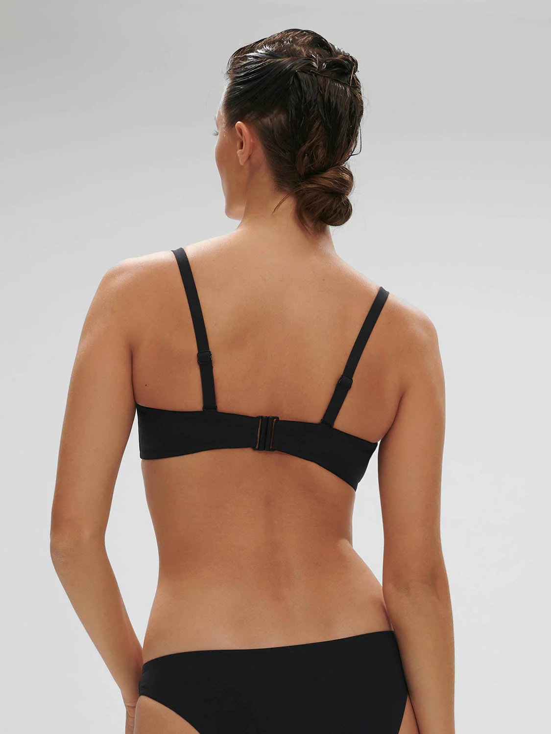 Underwired bandeau bikini top - Black - Image 2