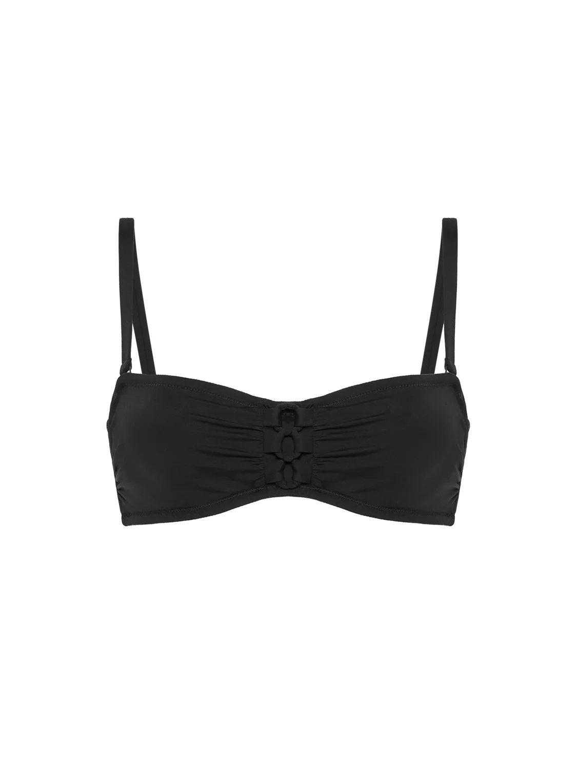 Underwired bandeau bikini top - Black - Image 9