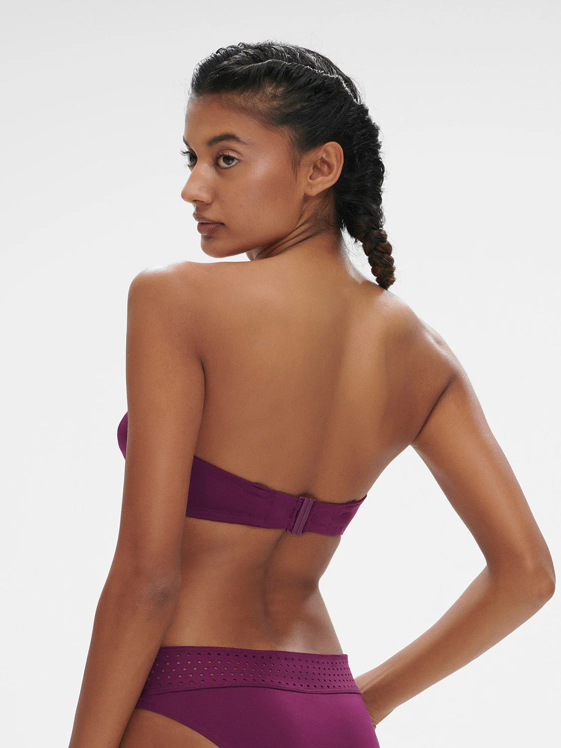 Underwired bandeau bikini top - Blackberry - Image 3