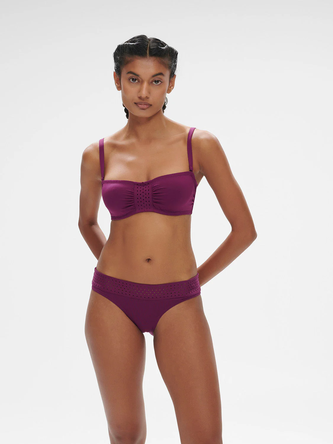 Underwired bandeau bikini top - Blackberry - Image 5