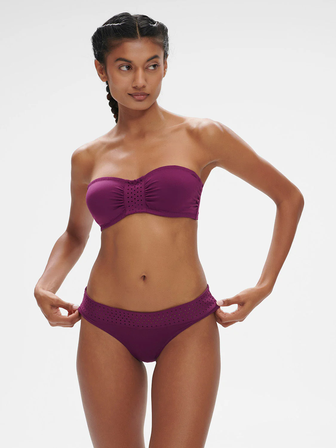 Underwired bandeau bikini top - Blackberry - Image 8