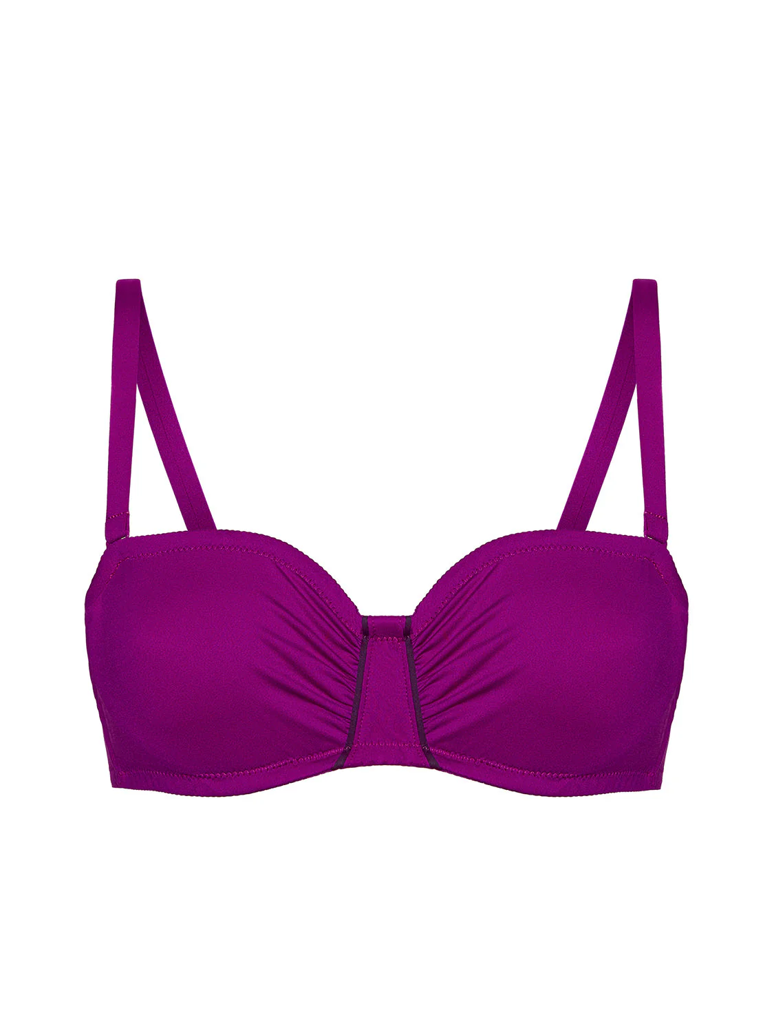 Underwired bandeau bikini top - Bougainvillea - Image 8