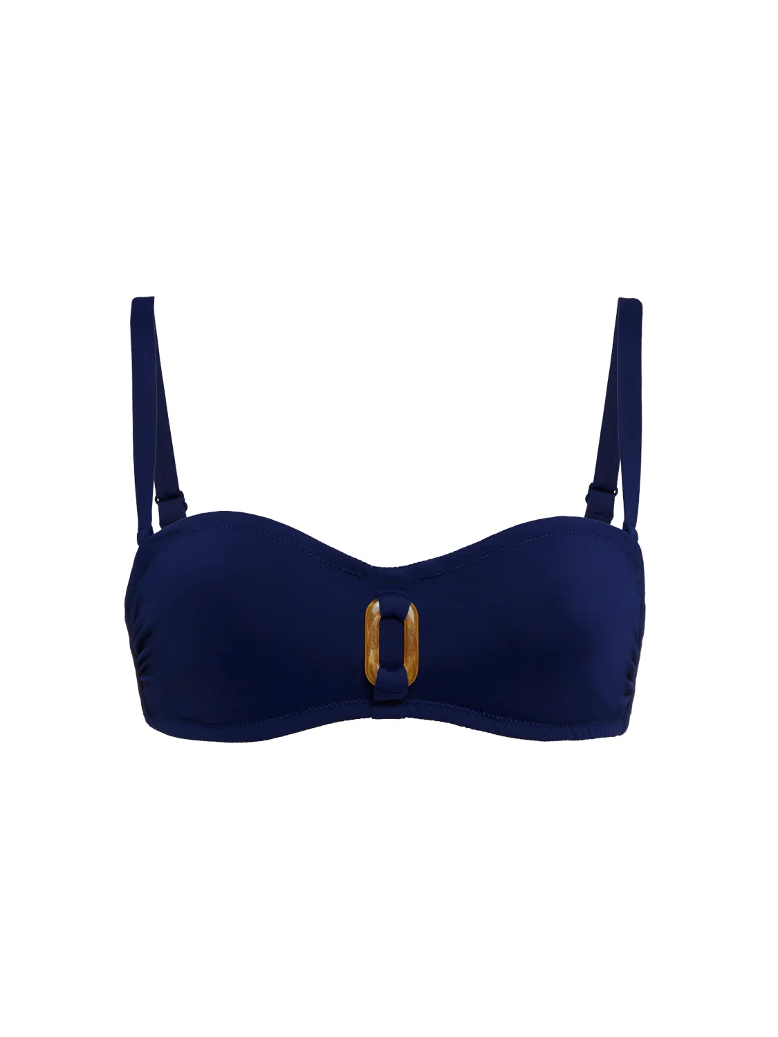 Underwired bandeau bikini top - Navy - Image 8