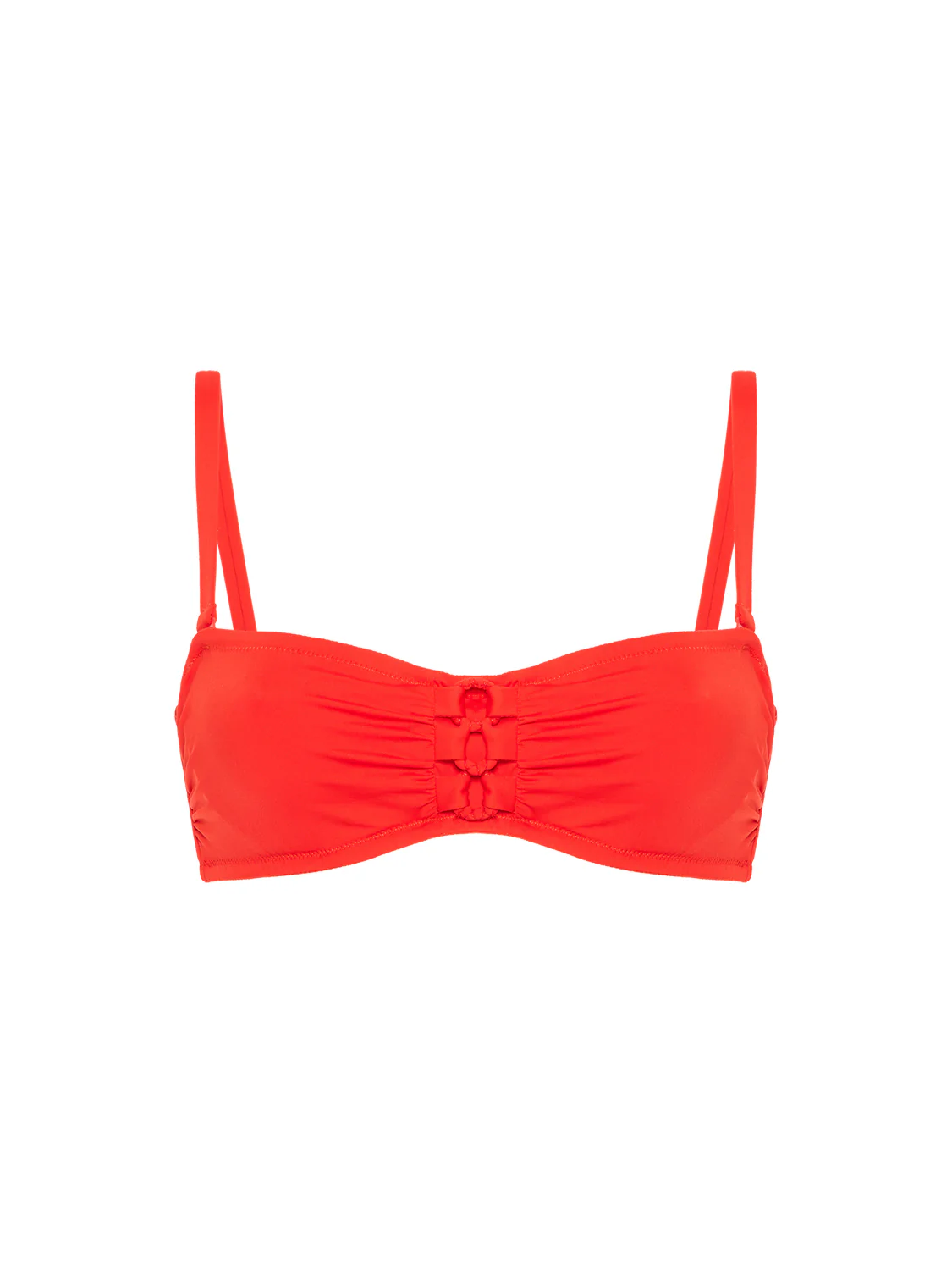 Underwired bandeau bikini top - Pomegranate - Image 9