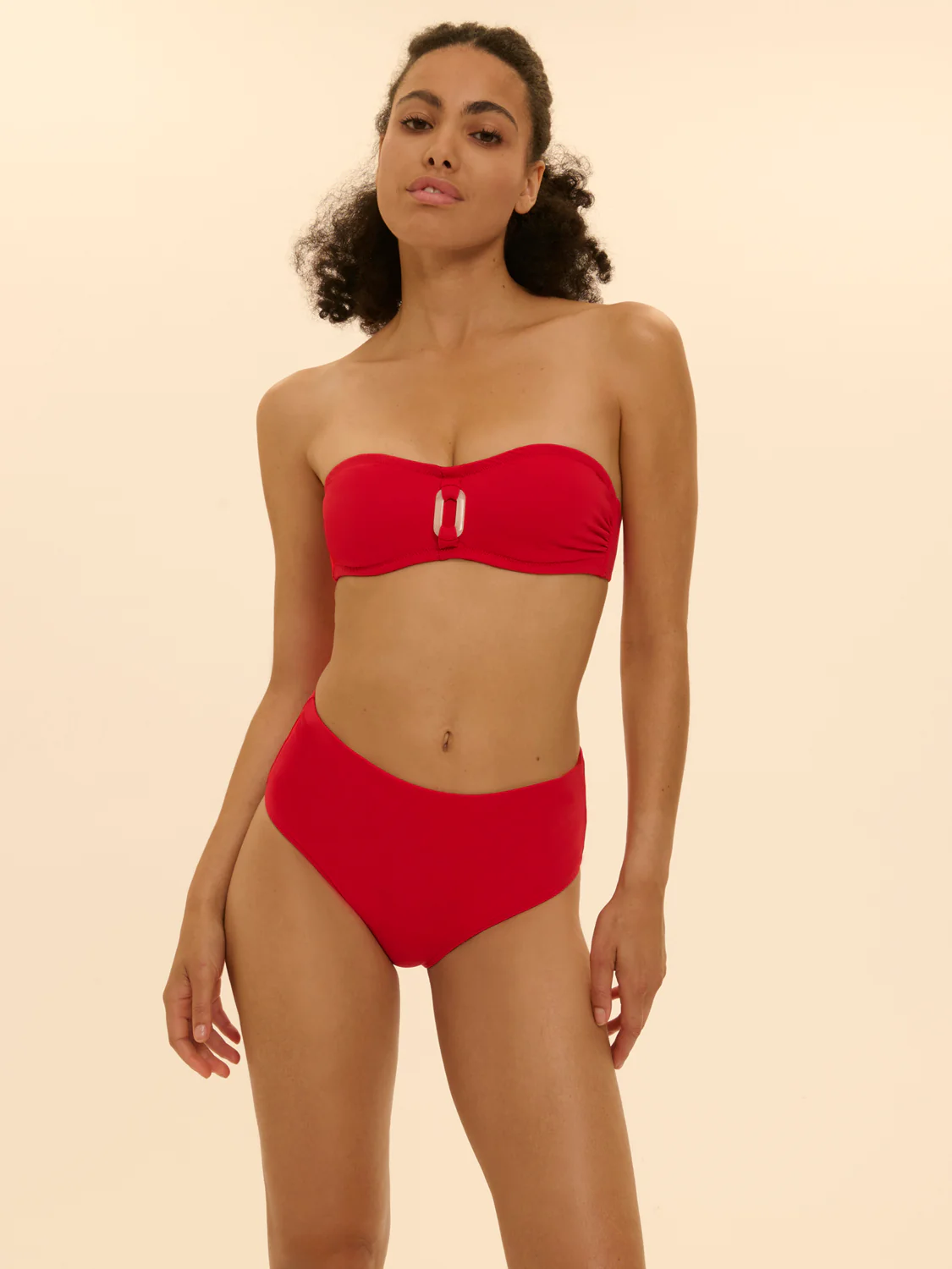Underwired bandeau bikini top - Scarlet - Image 6