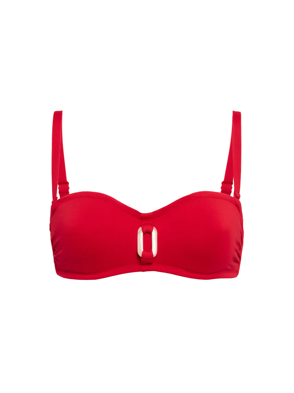 Underwired bandeau bikini top - Scarlet - Image 8