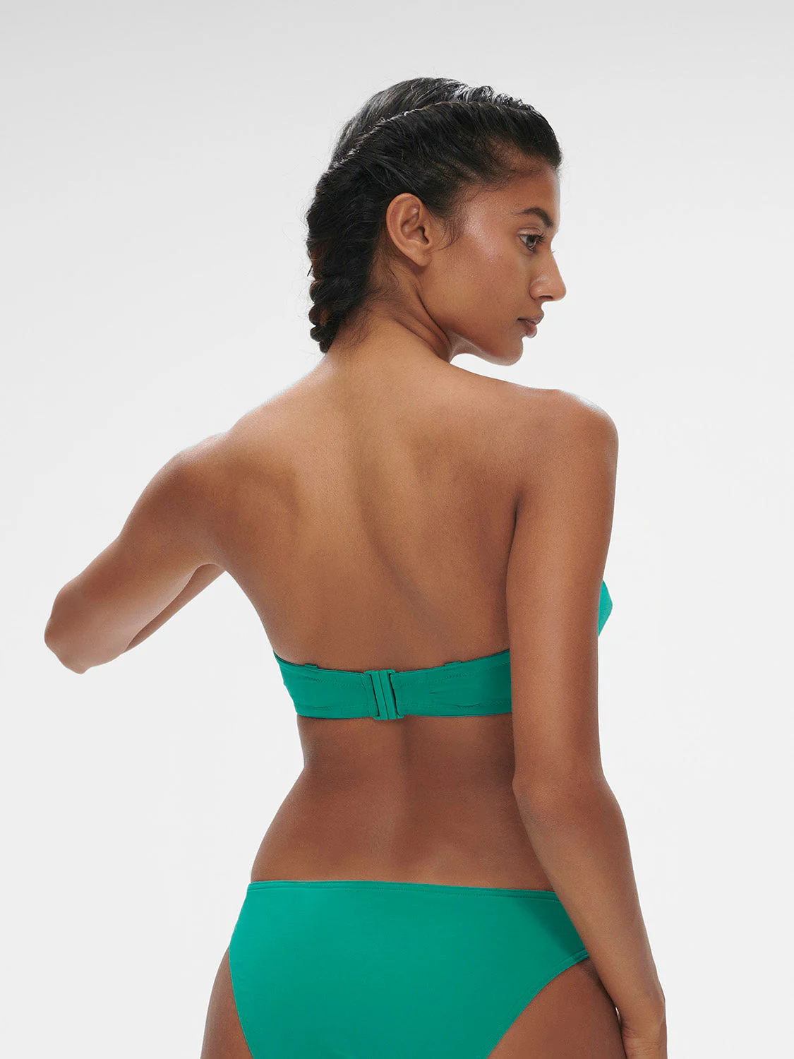 Underwired bandeau bikini top - Waterfall Green - Image 3