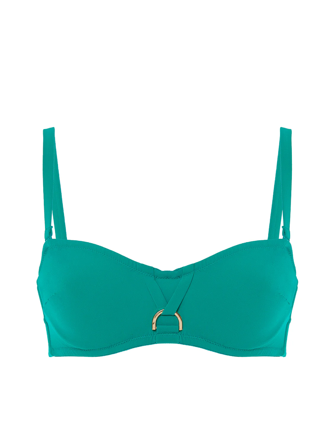 Underwired bandeau bikini top - Waterfall Green - Image 9
