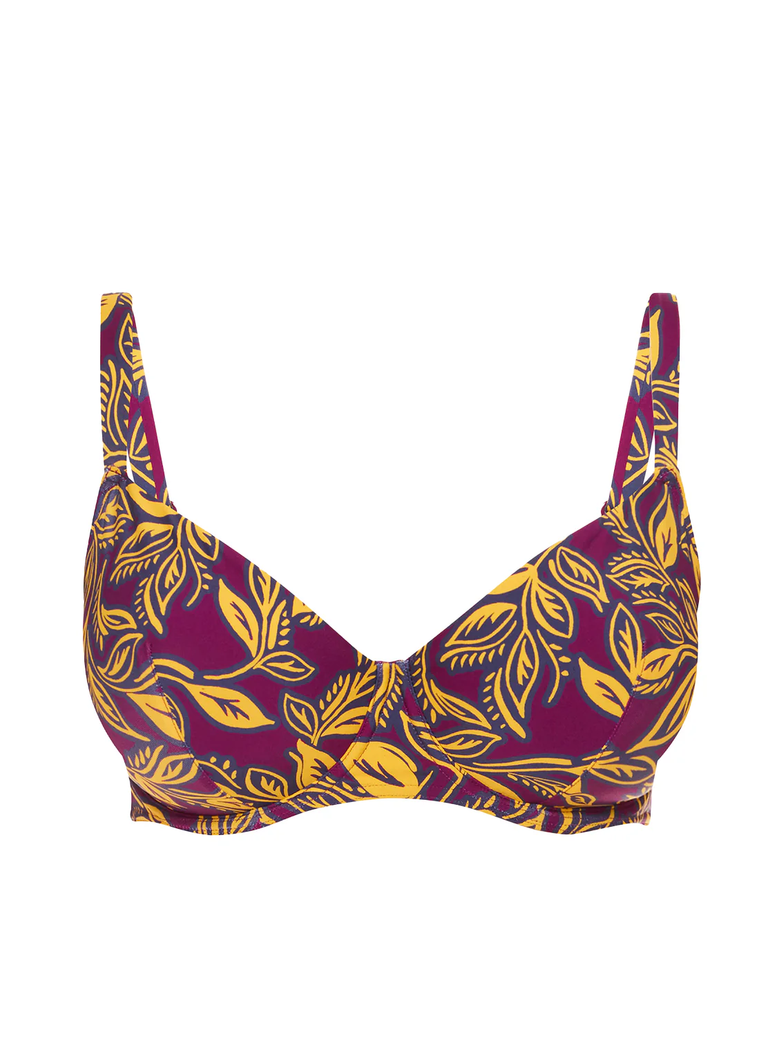 Underwired bikini top - Agadir Purple Print - Image 6