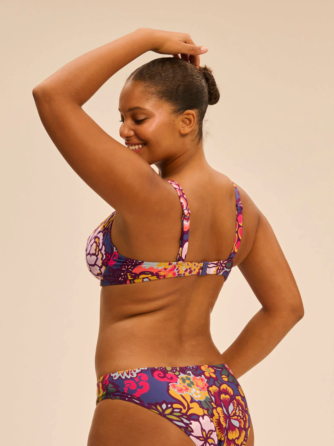 Underwired bikini top - Bloom Print - Image 2