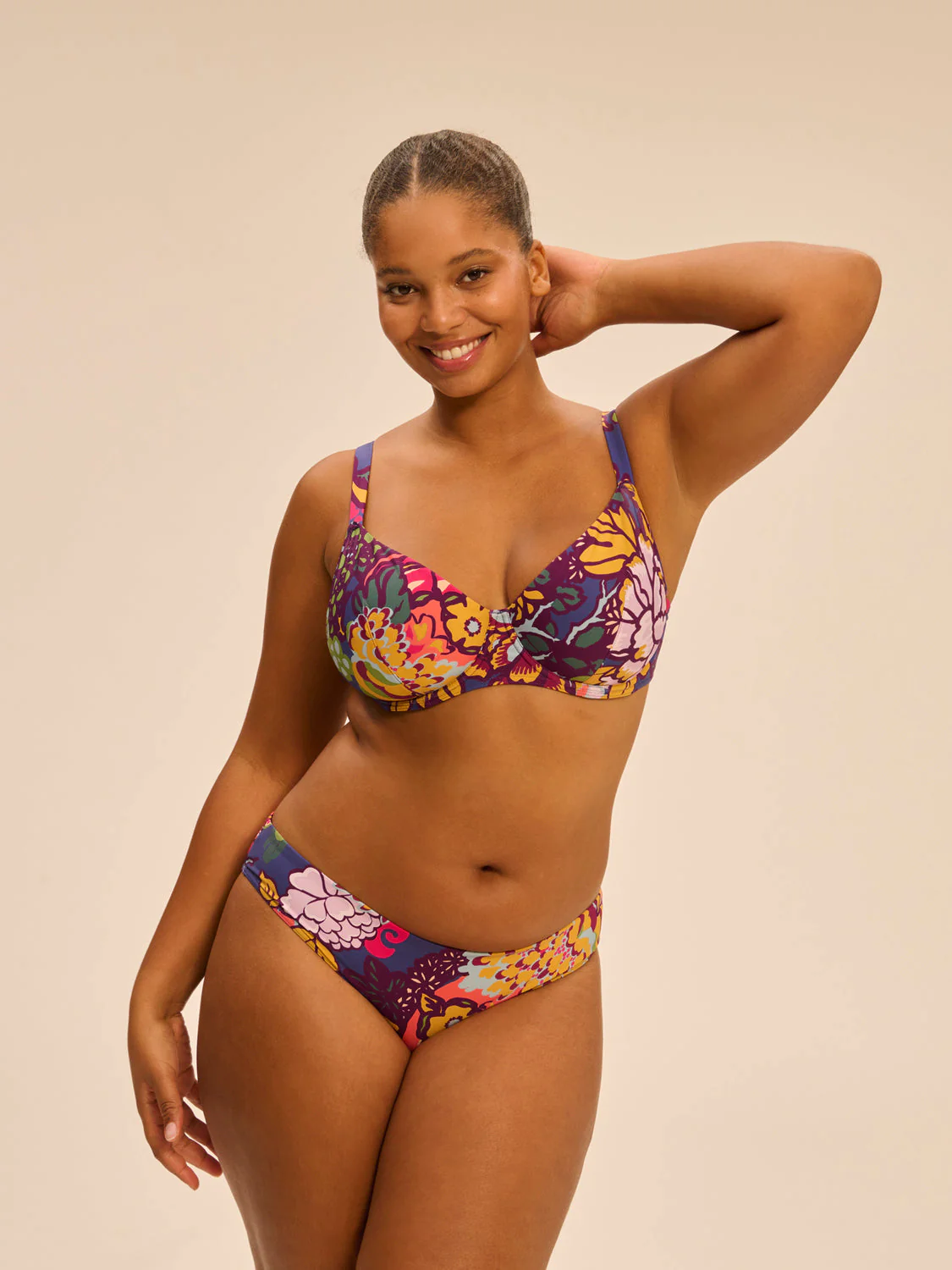 Underwired bikini top - Bloom Print - Image 3