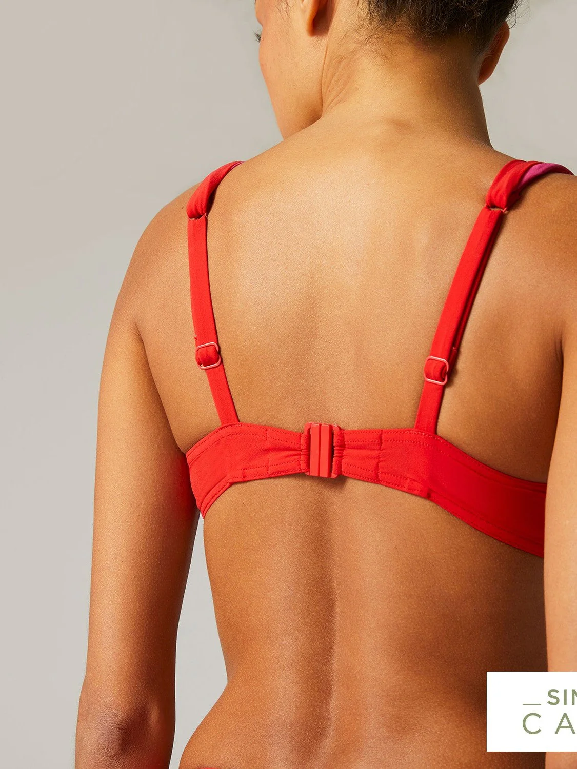 Underwired bikini top - Cherry - Image 3