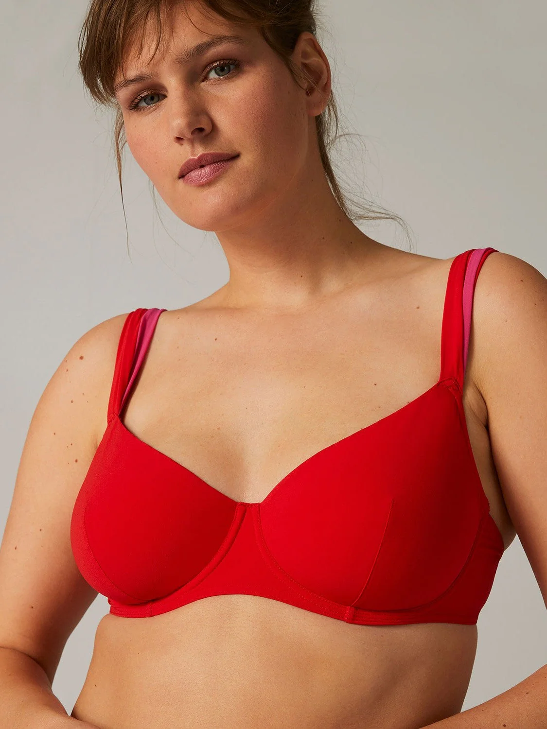 Underwired bikini top - Cherry - Image 5